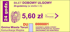 Bilet dobowy, ulgowy