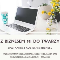 Plakat do spotkań Z biznesem mi do twarzy